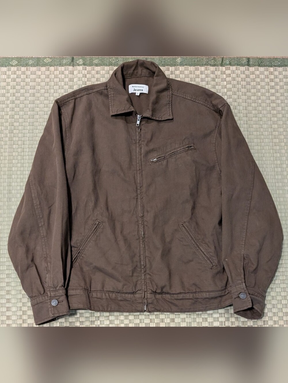 Reformation Jeans Marco Bomber Jacket Dark Olive Women's Size XS Made in Turkey